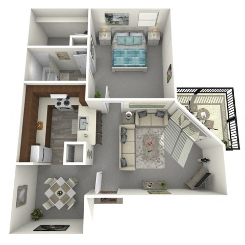 Poplar Floor Plan at The Nova Apartments, Memphis